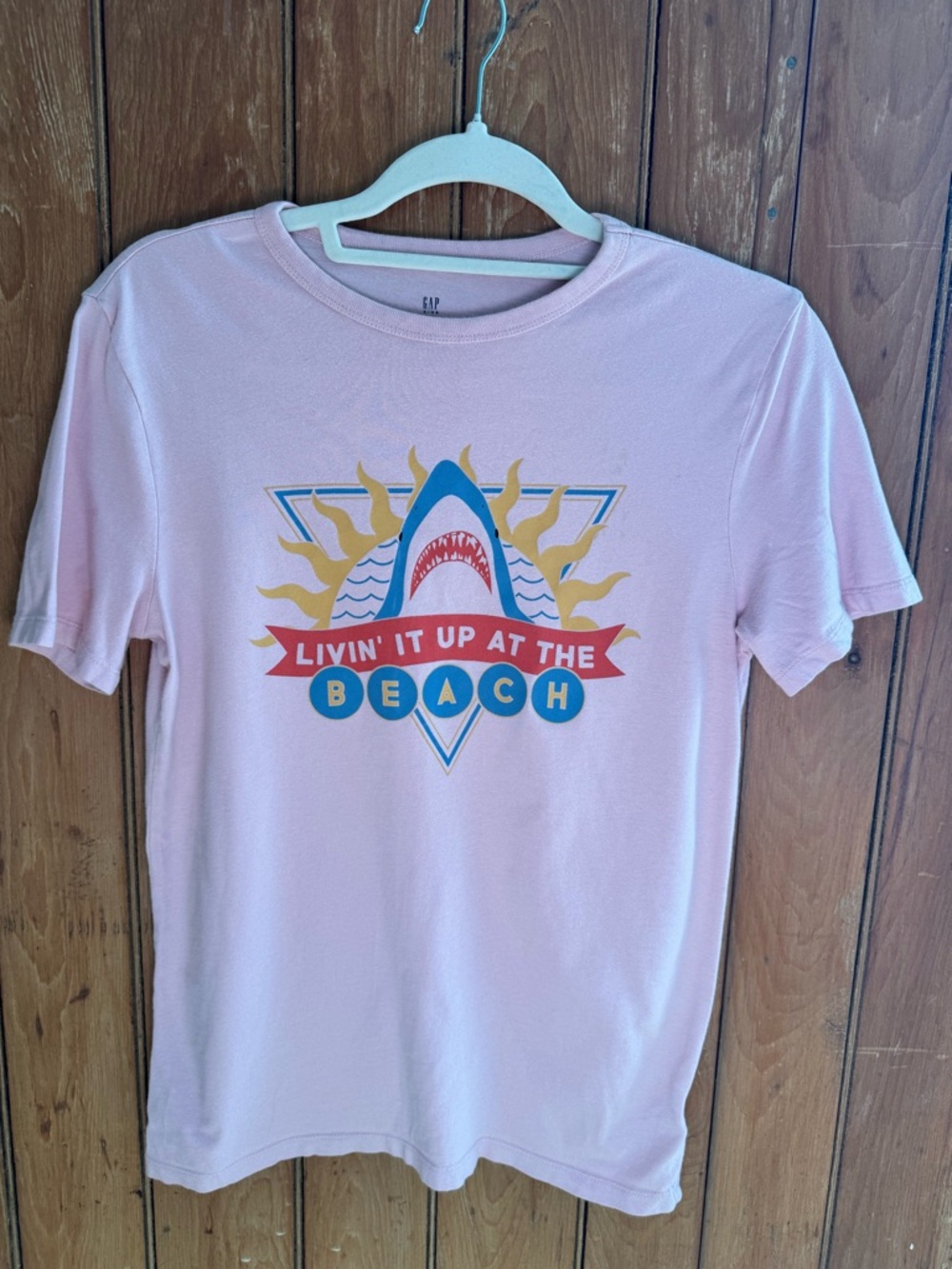 GAP Pink Boys Short-Sleeve 'Livin' It Up at the Beach' Graphic Tee